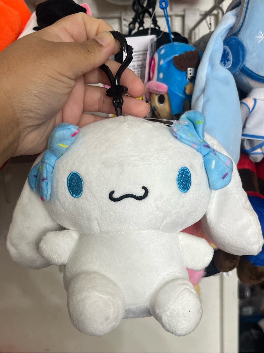 Cinnamoroll Plush Keychain with Blue Bow - Kids Toys